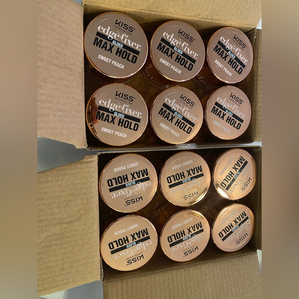 12 KISS edge fixers MAX HOLD Sweet Peach scent Retail $44+ 🦋
